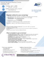 CMMC Wellness Screening Registration Instructions